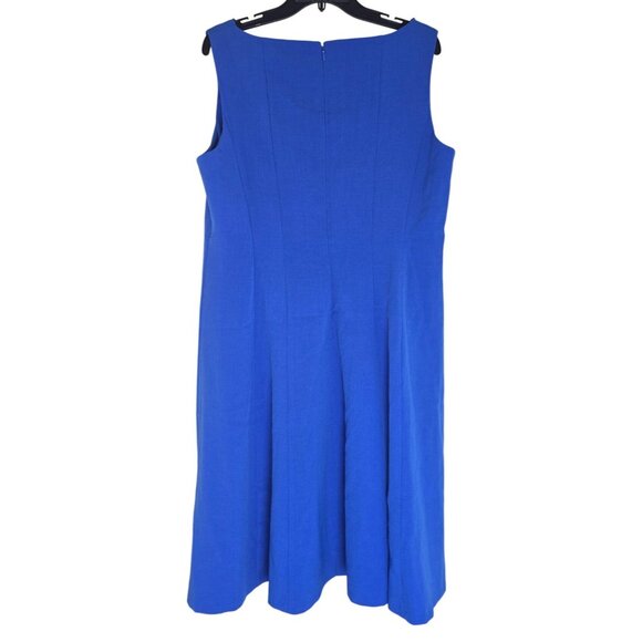 Black Label By Evan-Picone Womens Sleeveless Blue Dress Size 16 - Picture 4 of 8